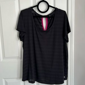 90 Degree Athletic mesh top pink trim 2X